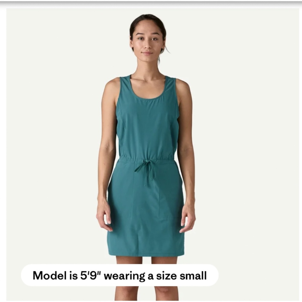 Women's Patagonia Coral Sleeveless Dress with Tie Waist. NWT